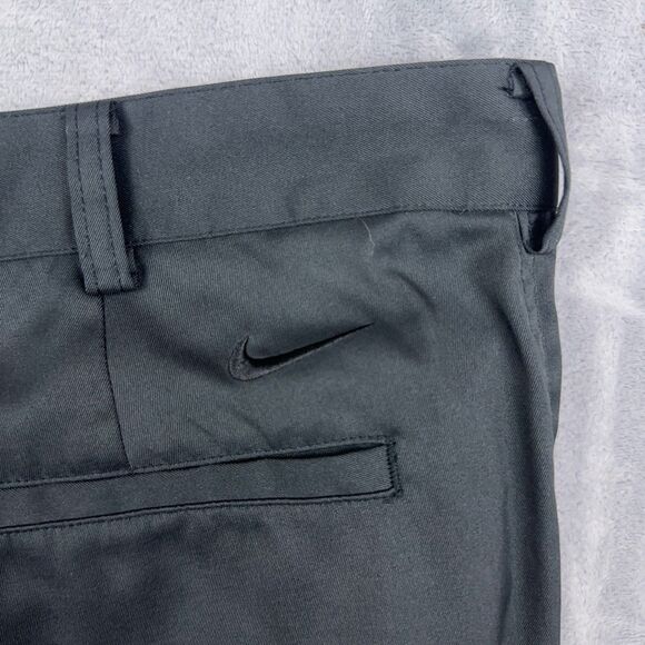 Nike Dri-FIT Victory Golf Pants Men 34x32 Black Flat Front Chino Golfing Stretch - Picture 7 of 12